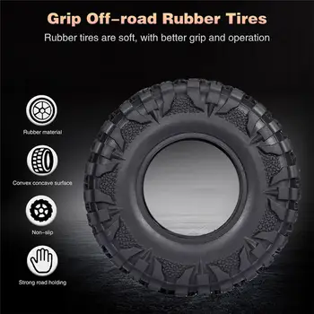 4шт 2,2-дюймовых резиновых колесных шин для 1/10 RC Rock Crawler Traxxas TRX4 TRX-6 Осевые колесные шины 2,2-дюймовых шин