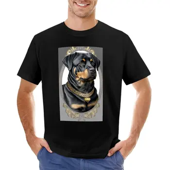 Королевский ротвейлер - Собака-ротвейлер - Ротвейлер -Ротти - Домашние животные - Искусство домашних животных - Футболка с изображением животных, футболки с изображением кошек, футболки с рисунком для мужчин
